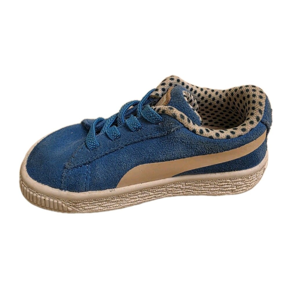 Puma Cookie Monster Blue Sued Sesame Street 50 Kids Shoes US Size 5C - Picture 6 of 11